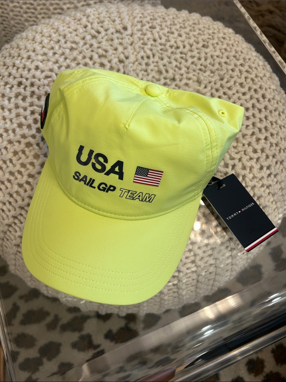 Tommy Hilfiger Neon Yellow USA Sail GP Team Cap